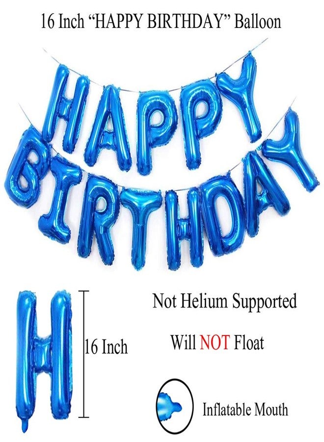 AMFIN Birthday Letter Foil Balloon, Blue - Image 3